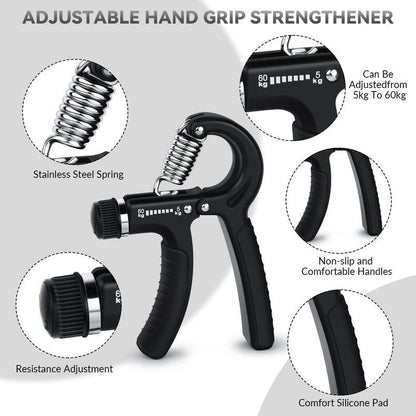 Workout Hand Gripper, 11Lbs-132Lbs Hand Grip Exerciser, Exercise Hand Grip Strengthener, Adjustable Hand Strengthener, Workout Equipment, Home Gym Equipment, Valentine'S Day Gift