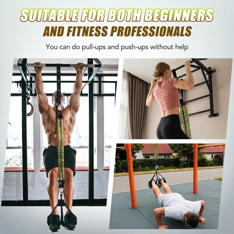 Alongsong Pro Pull-Up Assist Bands – Heavy-Duty 320-400Lb Adjustable Resistance for Home Gym & Outdoor Training